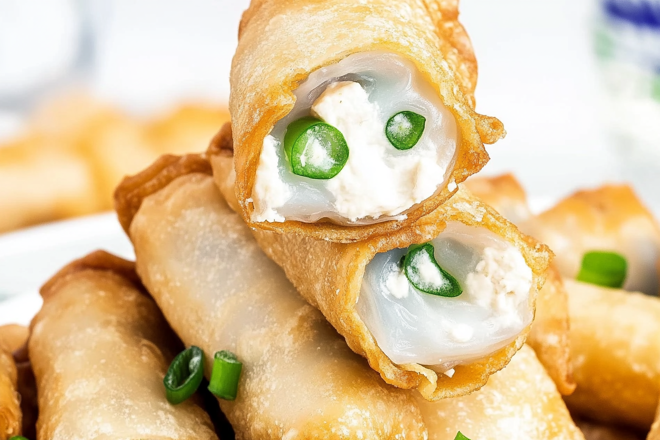 Rollos de cangrejo y crema