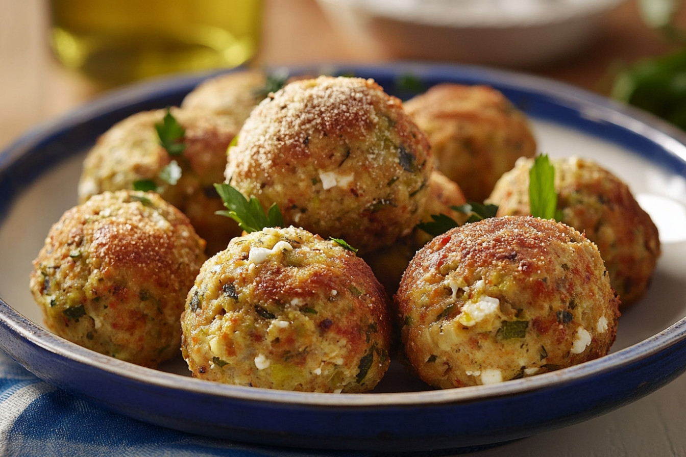Albóndigas de verduras y queso feta