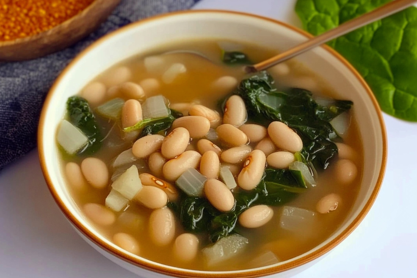 Alubias blancas con espinacas
