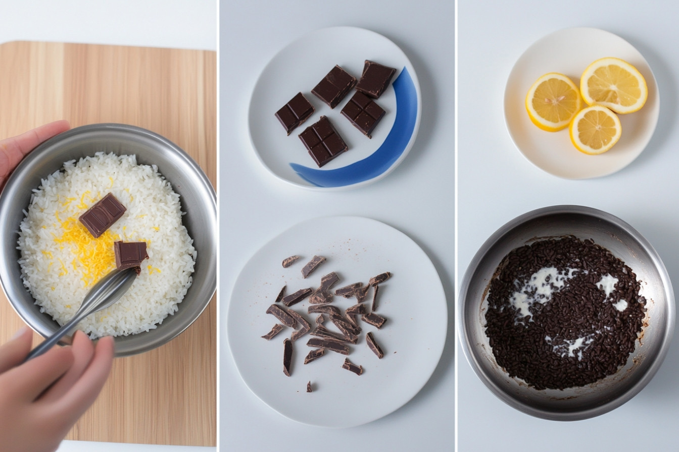 Arroz con leche y chocolate