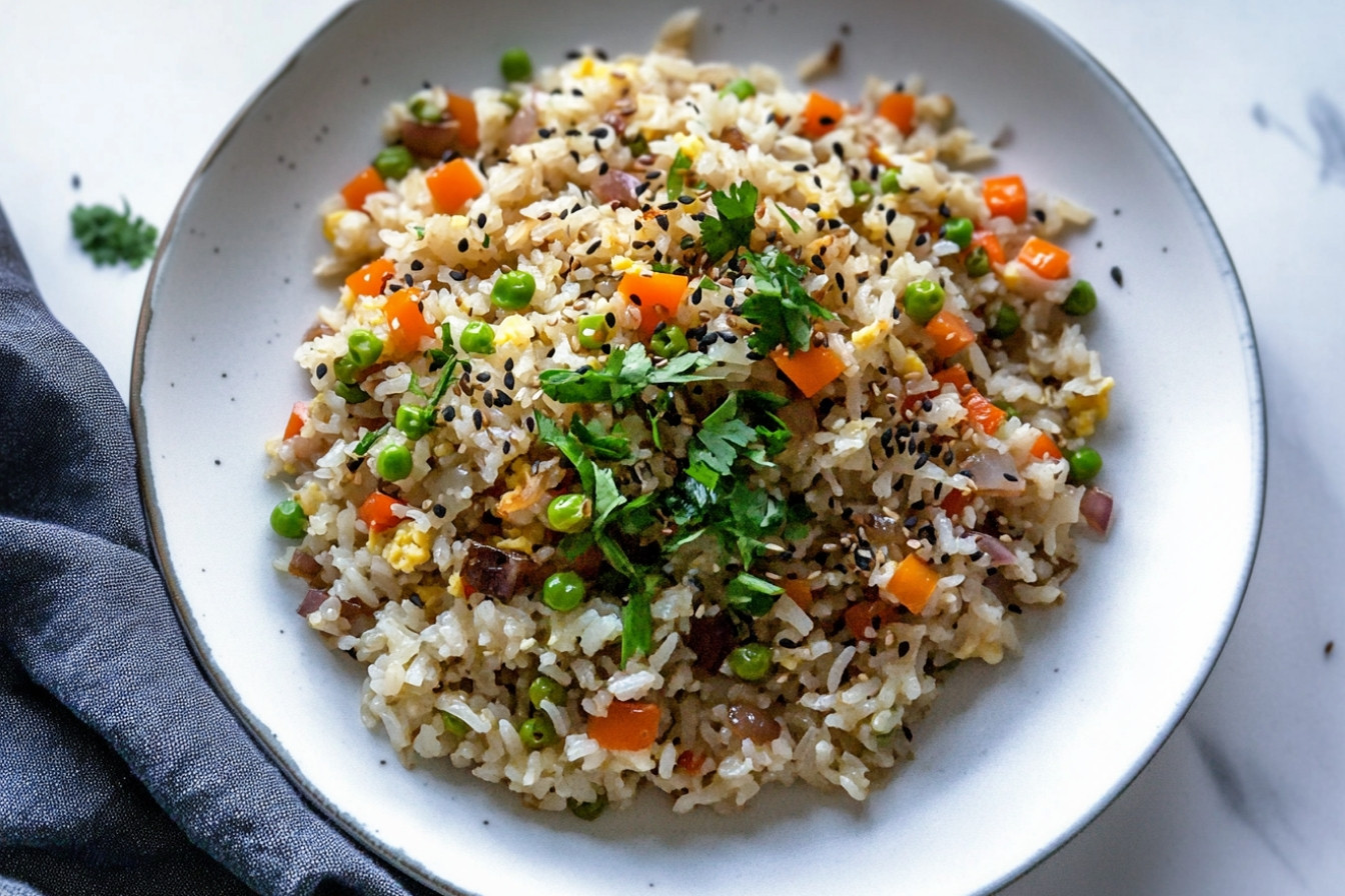 Arroz salteado con huevo