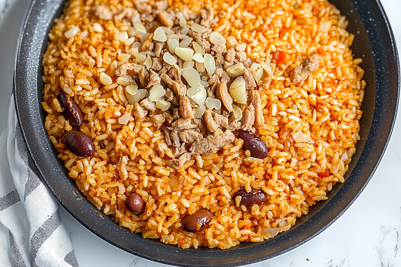 Arroz secreto con ajos tiernos