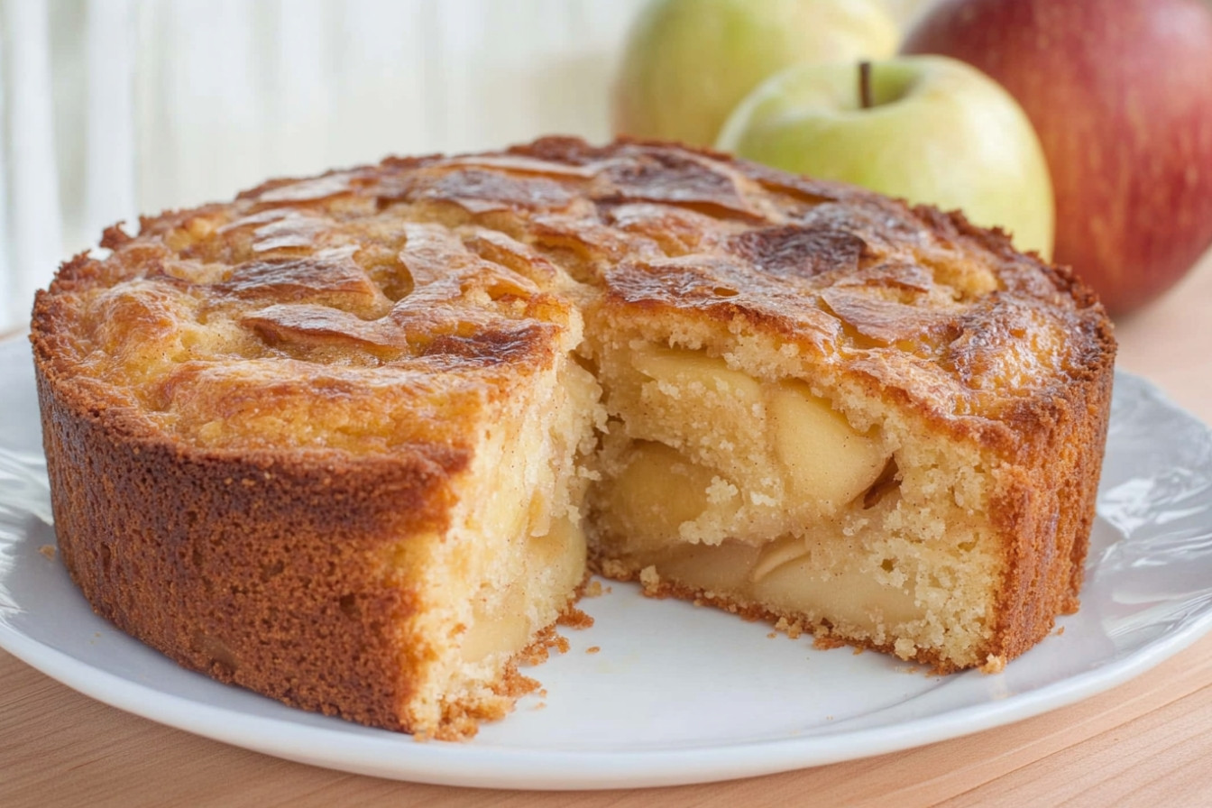 Bizcocho de manzana normando