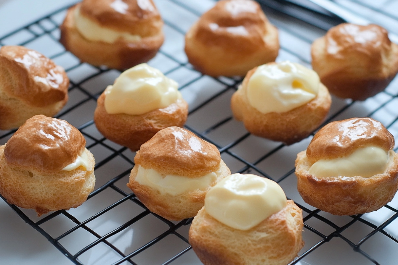 Bocaditos tipo profiteroles rellenos
