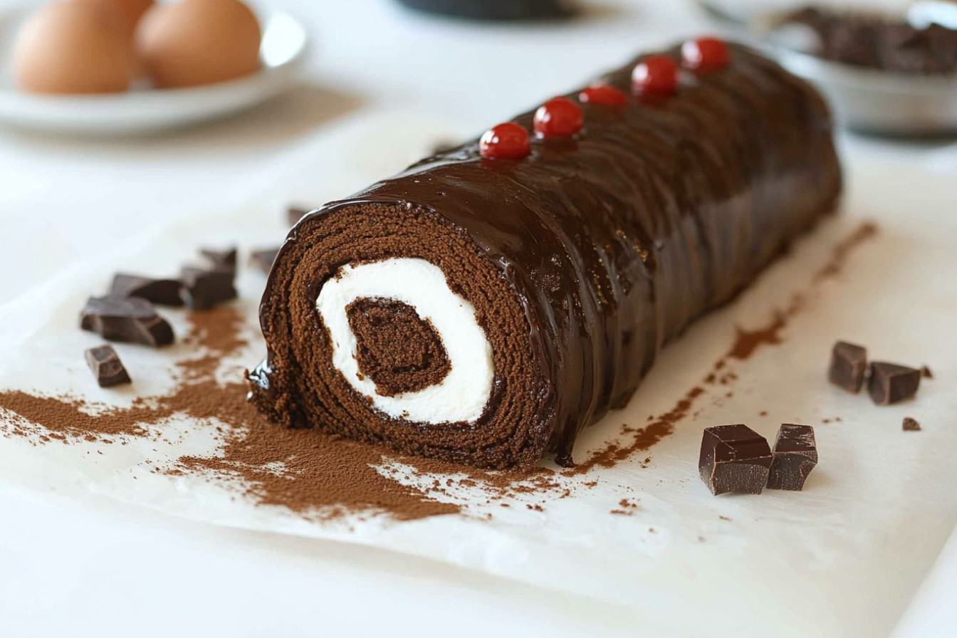 Brazo de gitano de chocolate