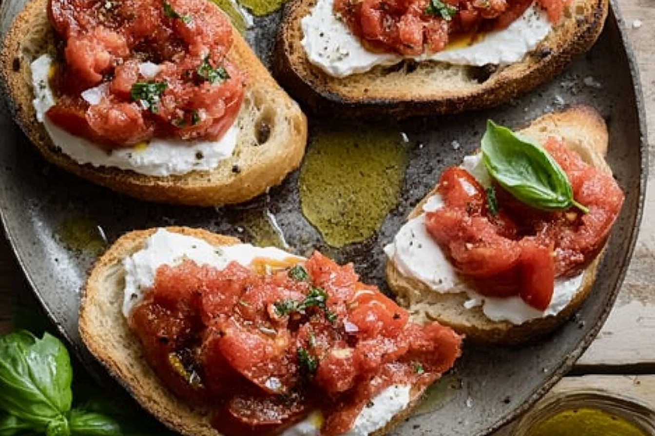 Bruschetta con Tomate Pomi