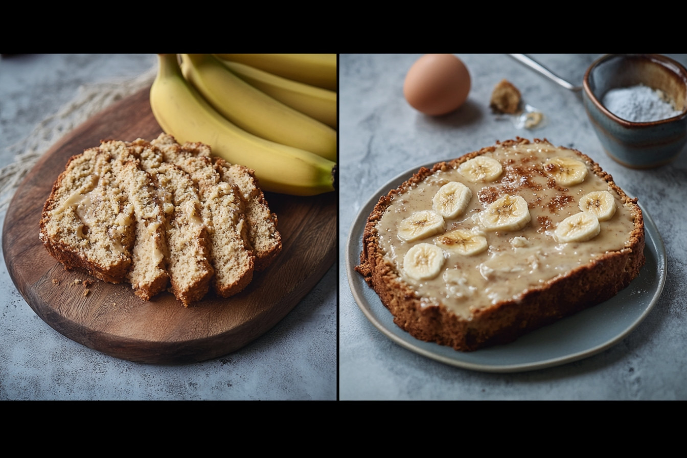 Budín de banana casero