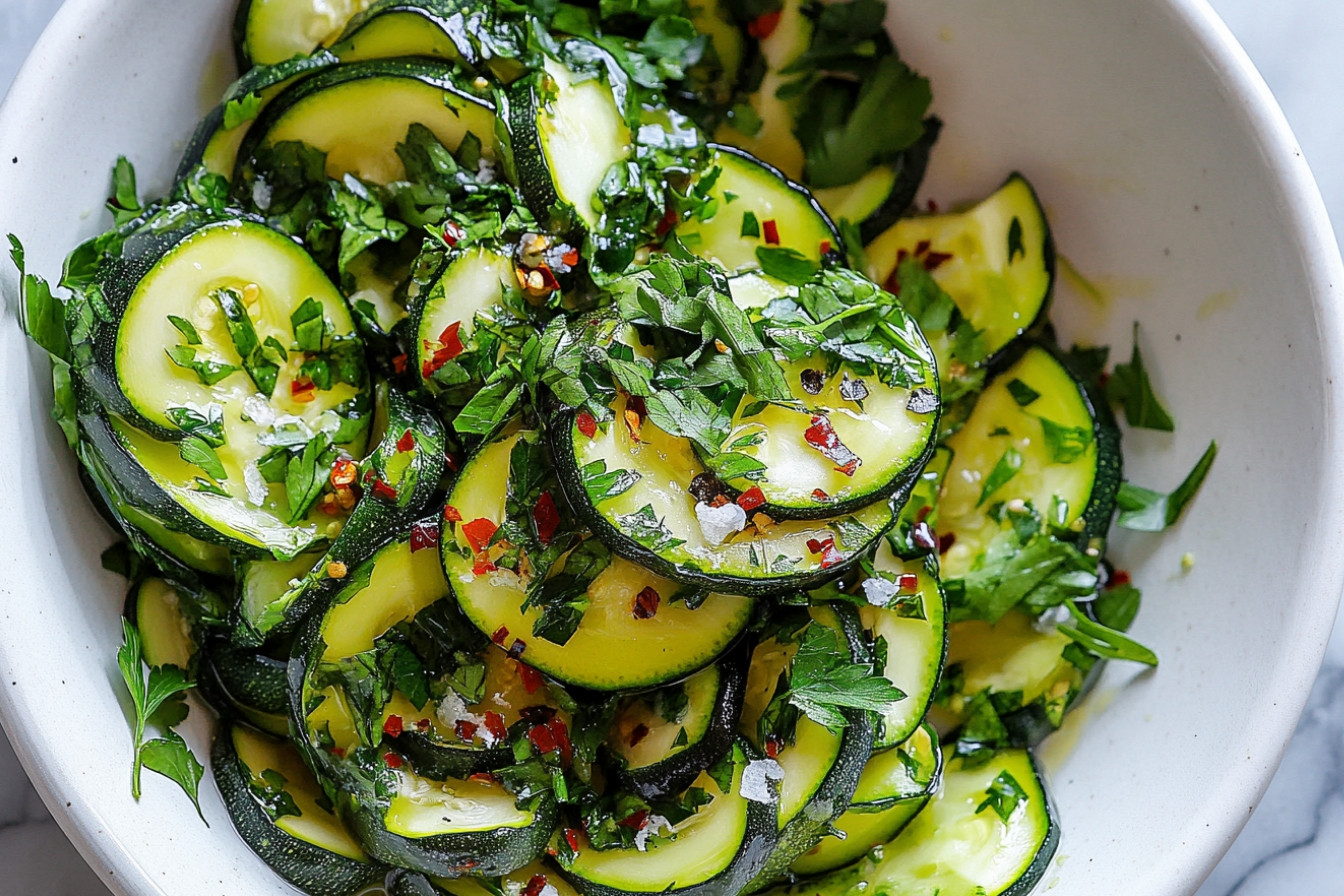Calabacín alineado al horno