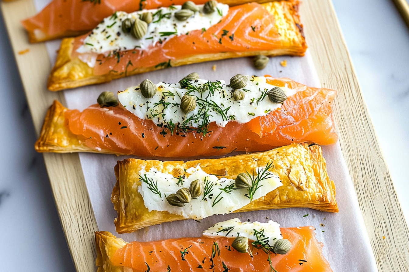 Canapés de hojaldre trufado