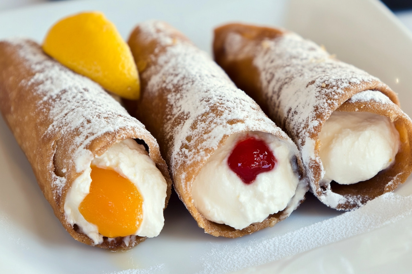 Canoli sicilianos de ricotta