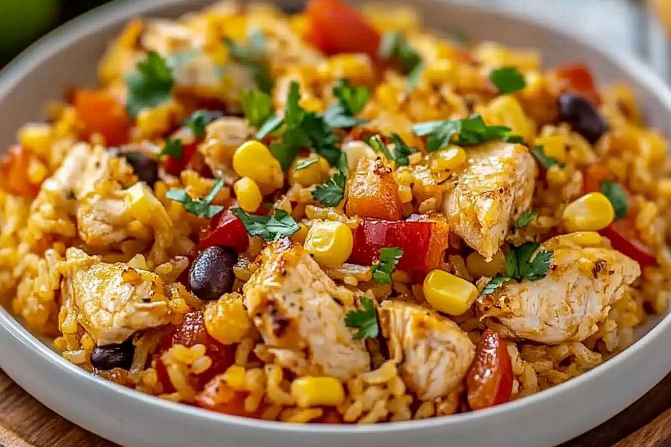 Cazuela de pollo y fajitas