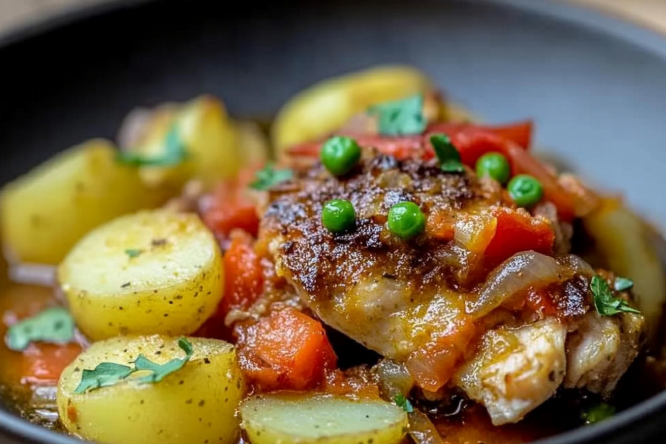 Cazuela mediterránea de pollo
