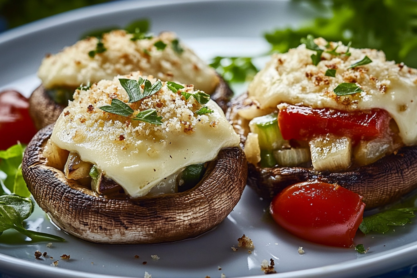 Champiñones rellenos de ajo