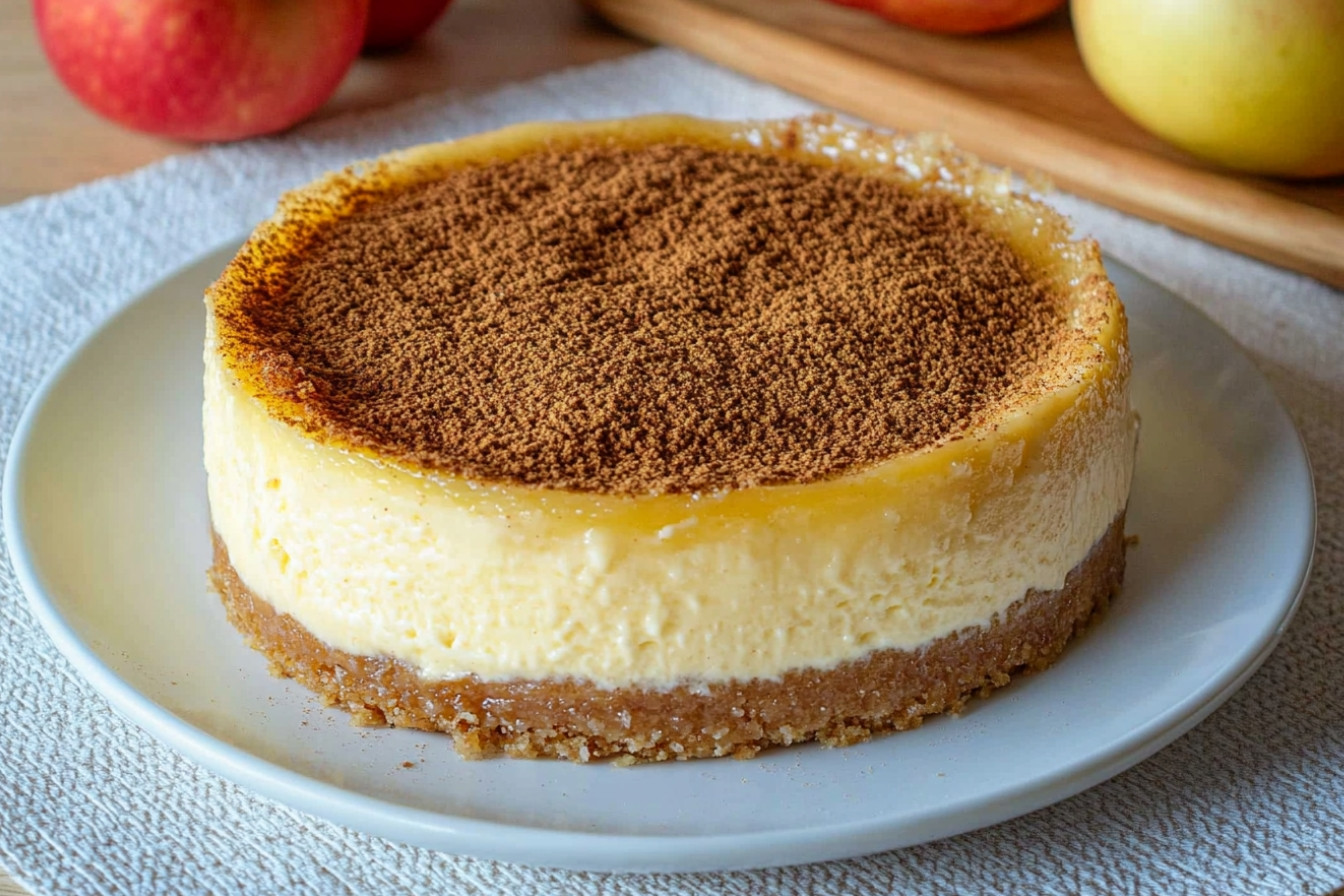 Cheesecake crujiente de manzana