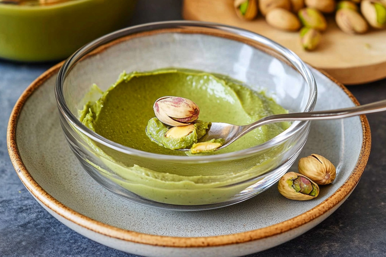 Crema de pistachos casera