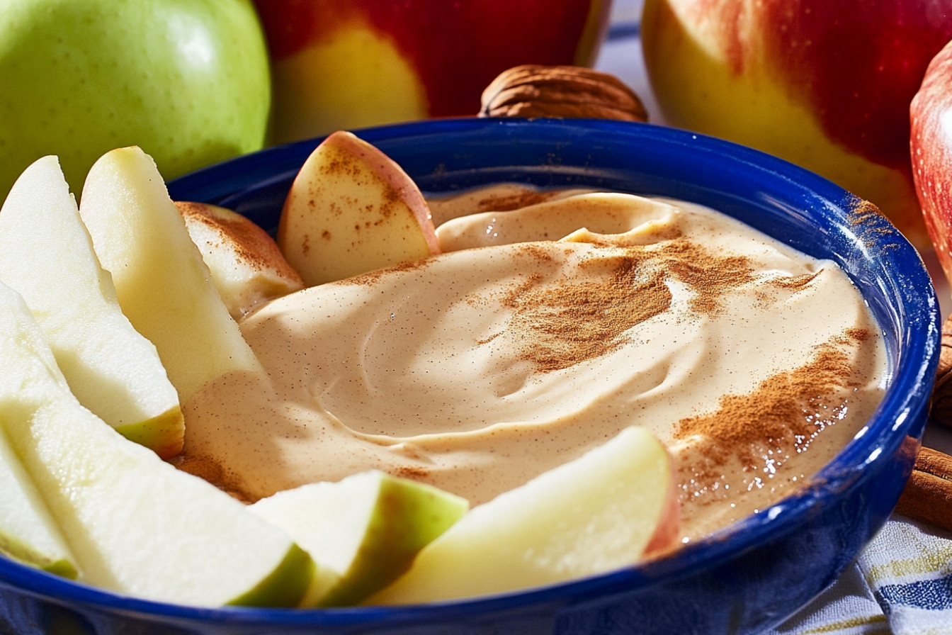 Crema de yogur con manzana