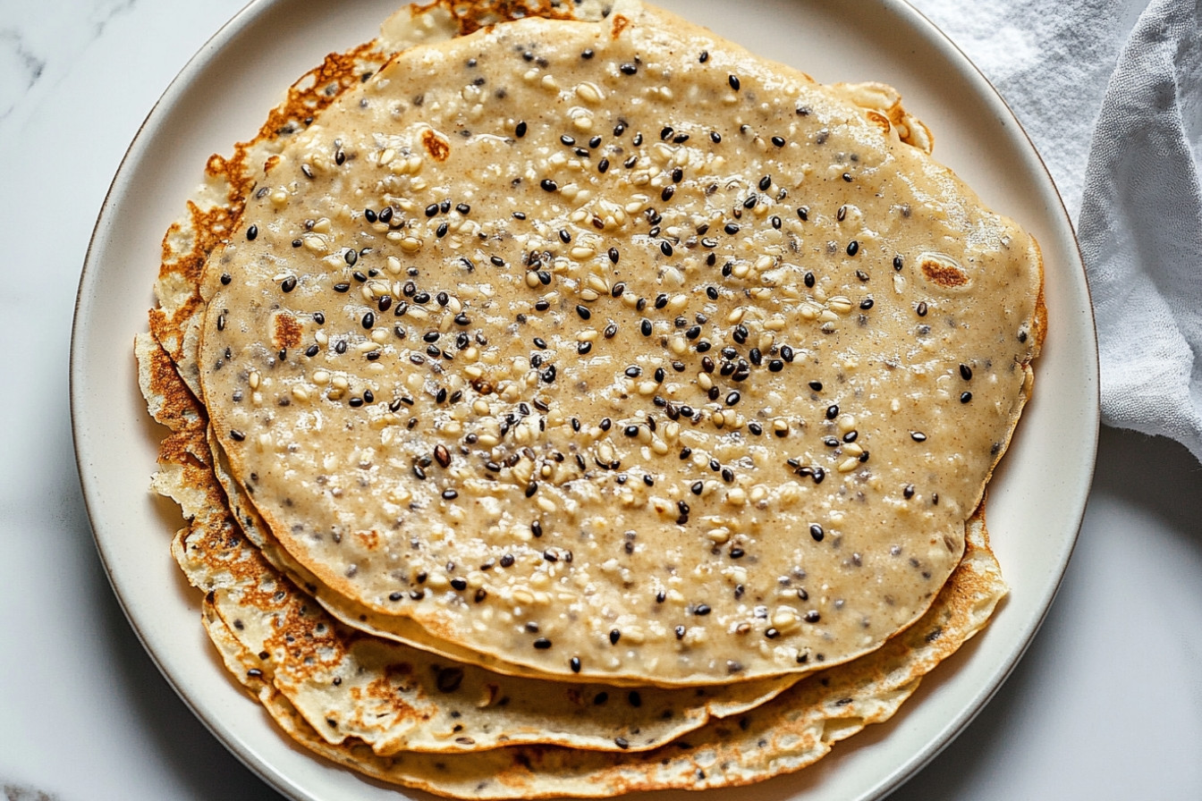 Crepas de avena y semillas