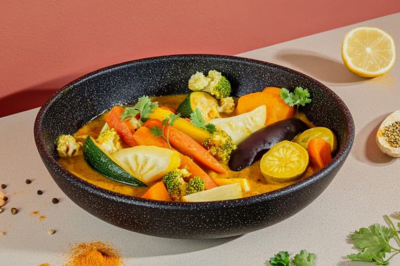 Curry de frutas y verduras