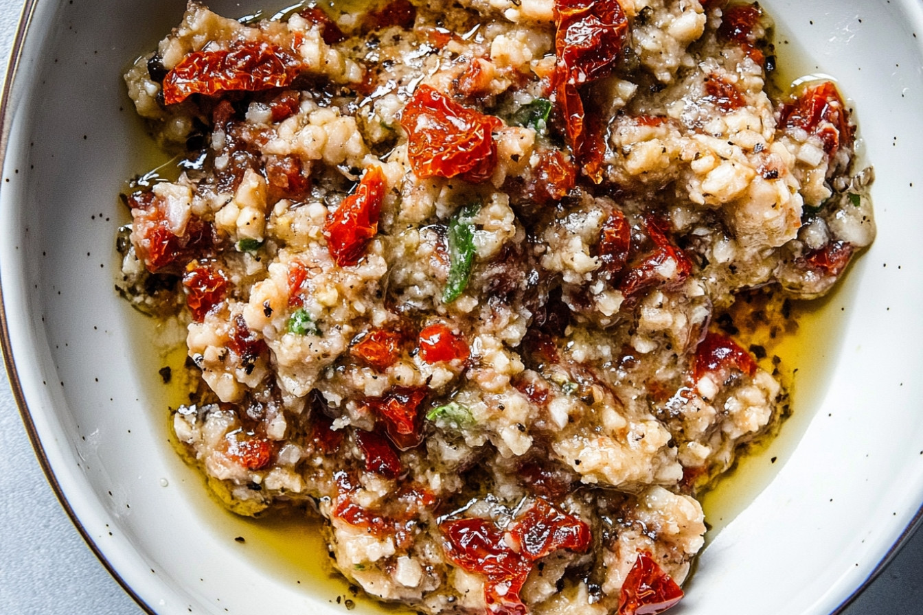 Dip de berenjena y tomate seco
