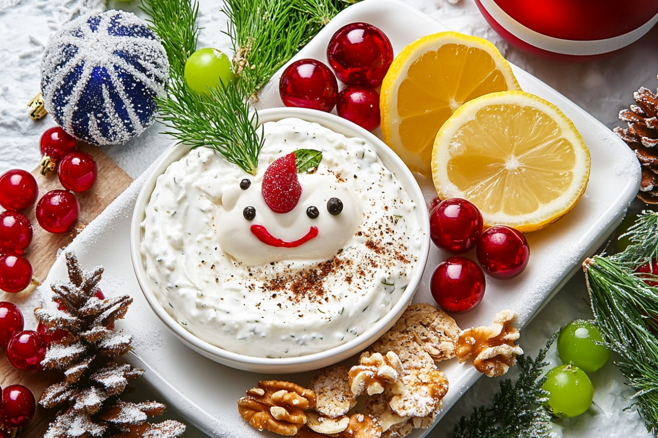 Dip navideño de yogur