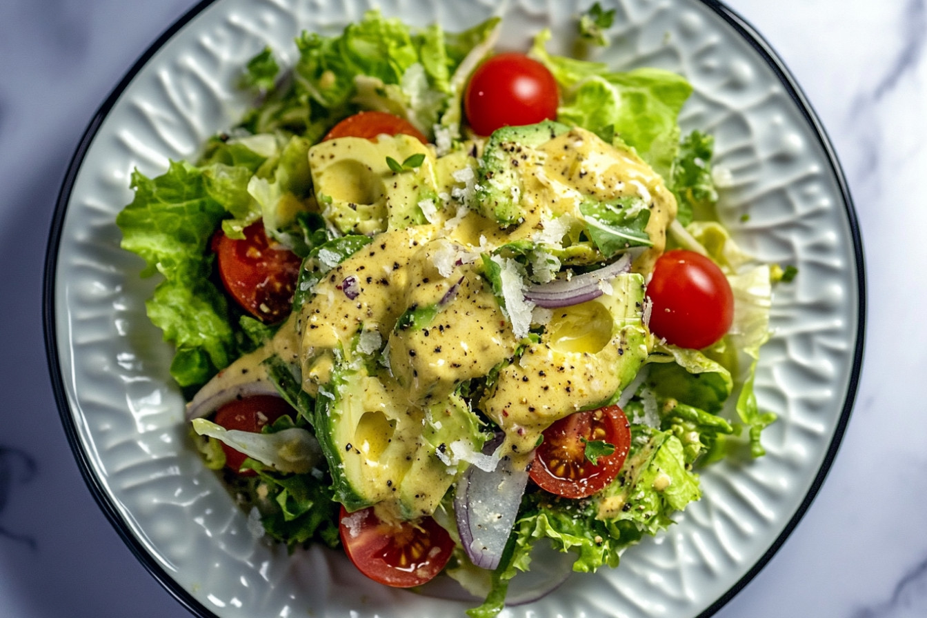 Ensalada de aguacate y mostaza