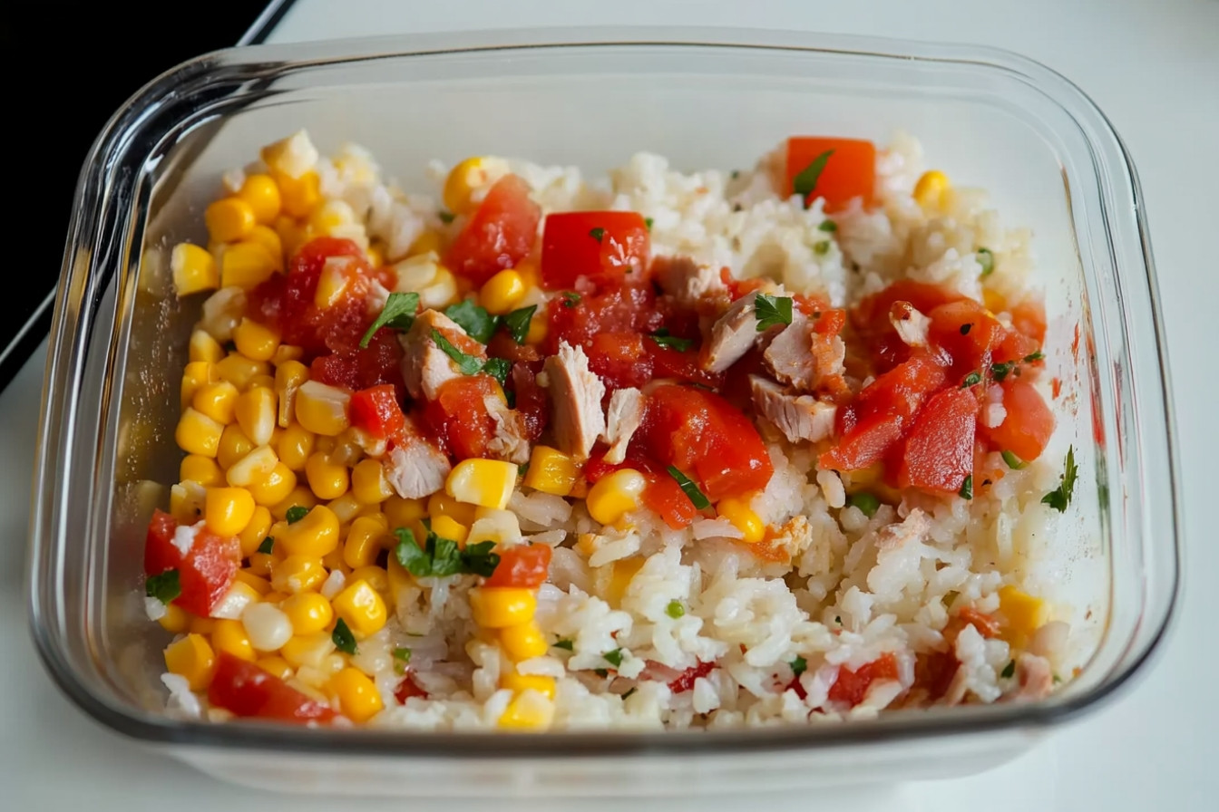 Ensalada de arroz con atún