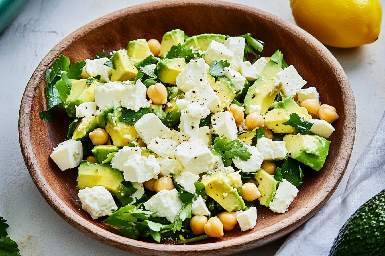 Ensalada de garbanzos y feta