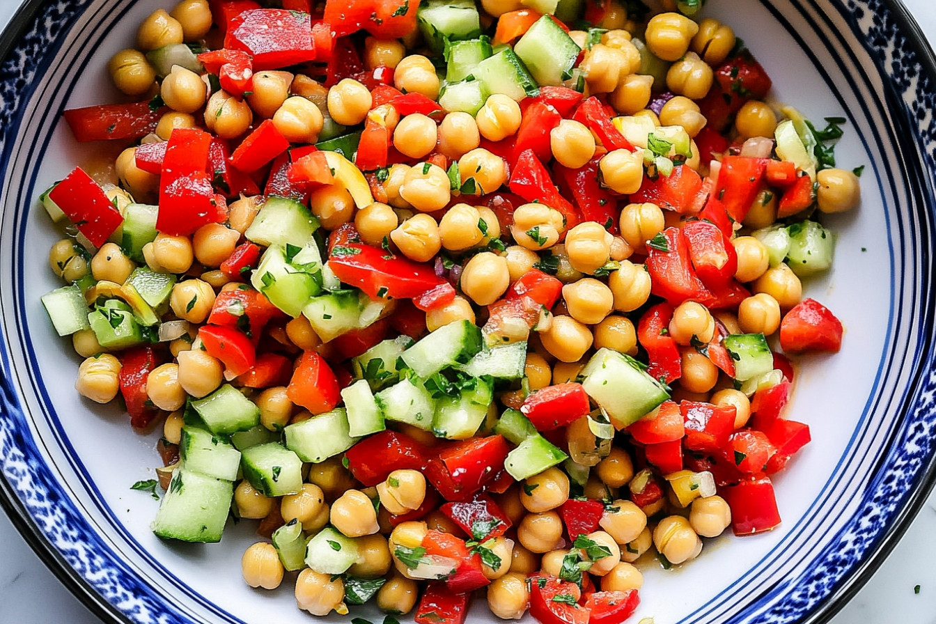 Ensalada de garbanzos y verduras