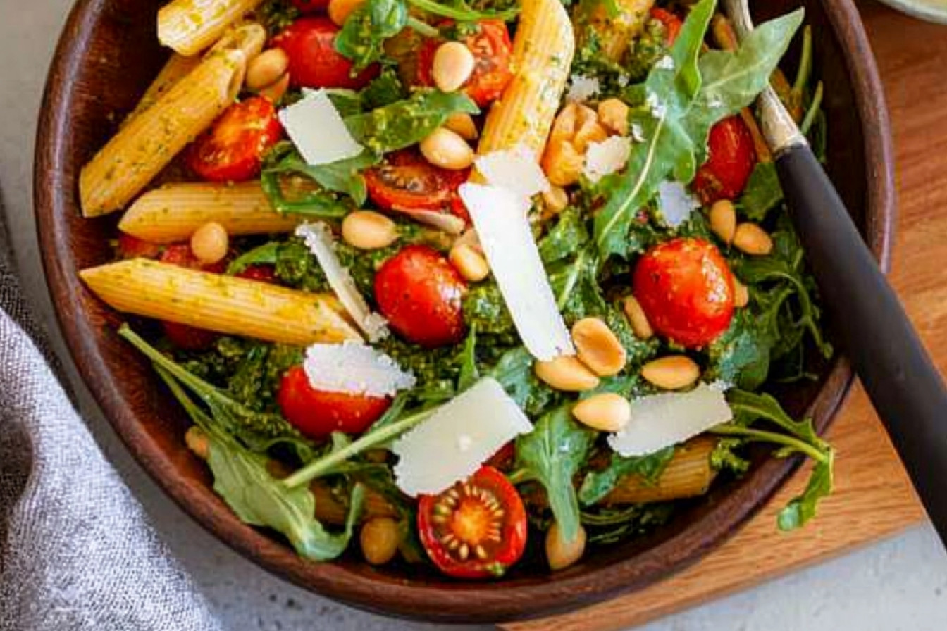 Ensalada de pasta al pesto