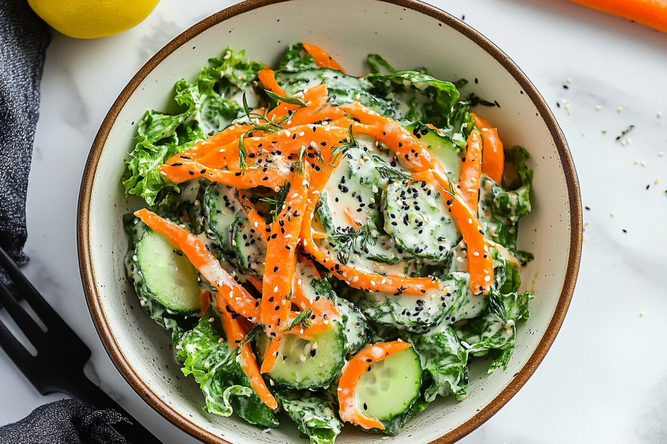 Ensalada de pepino y zanahoria