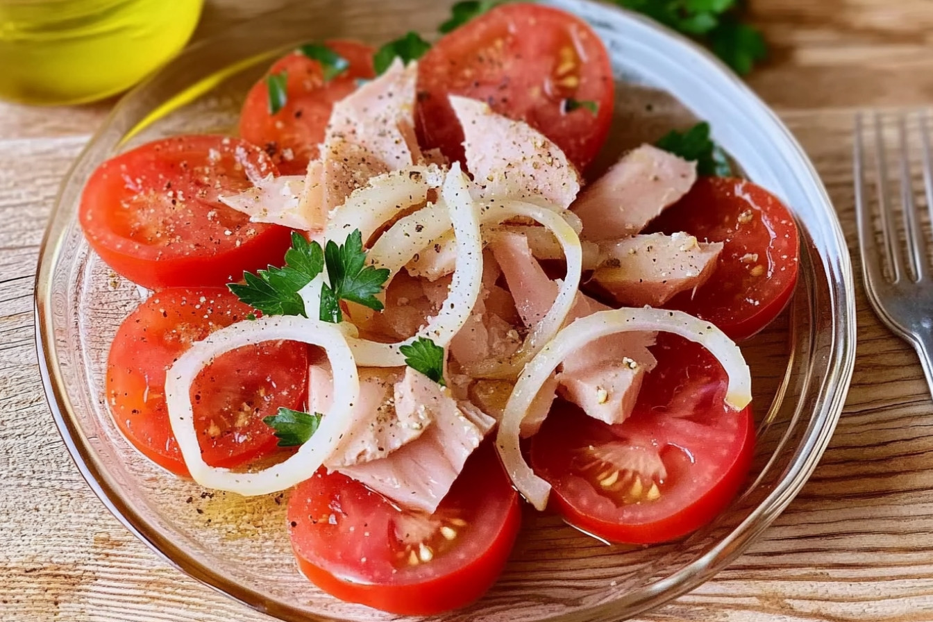 Ensalada de tomate y atún