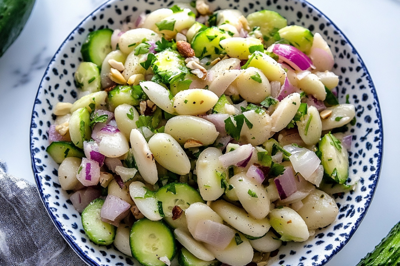 Ensalada fácil de garrofo verduras