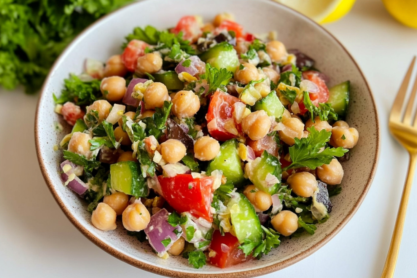 Ensalada refrescante de garbanzos