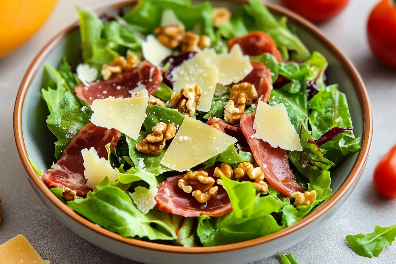 Ensalada verde con jamón serrano