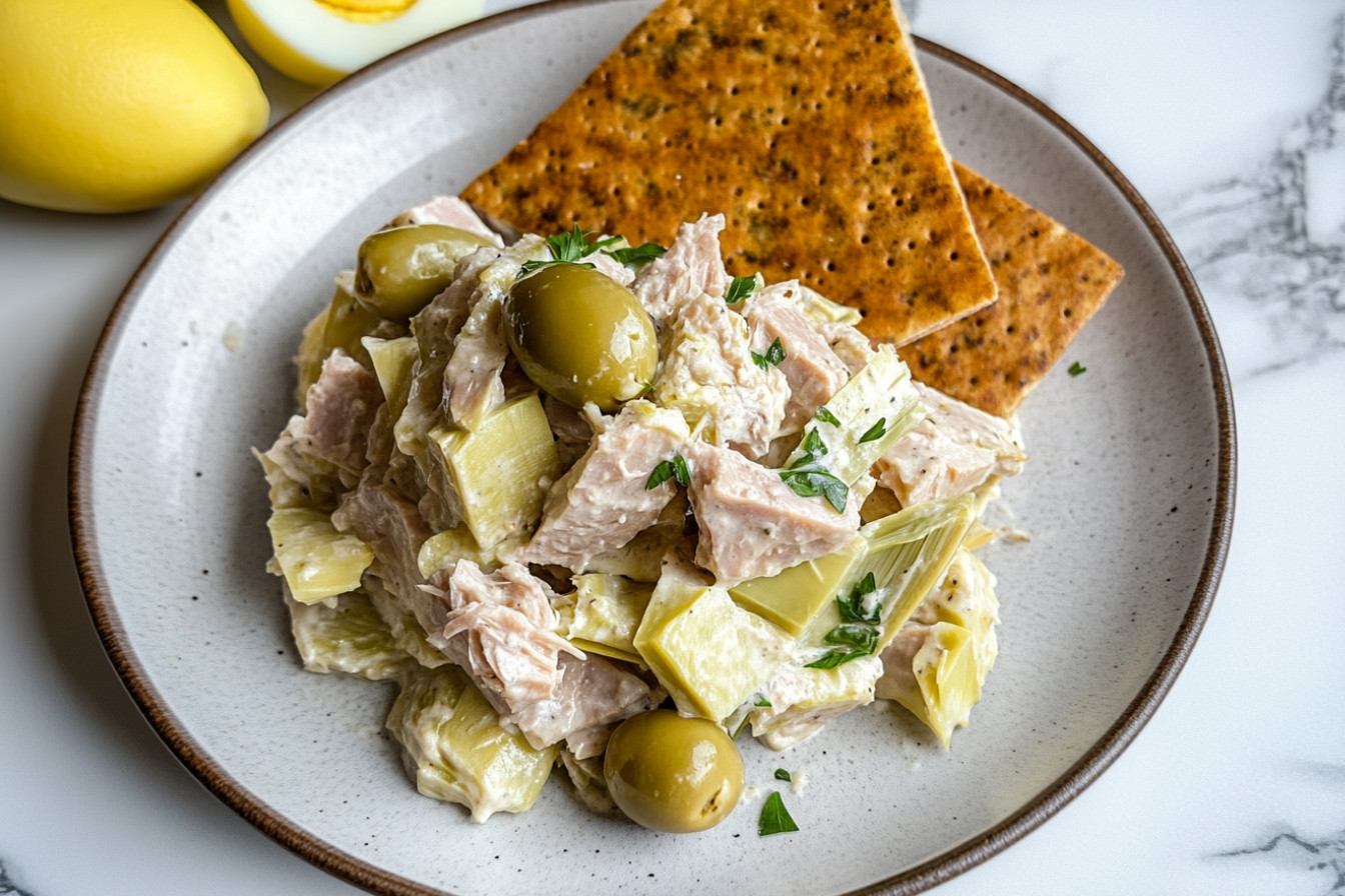 Ensaladilla de alcachofas y atún