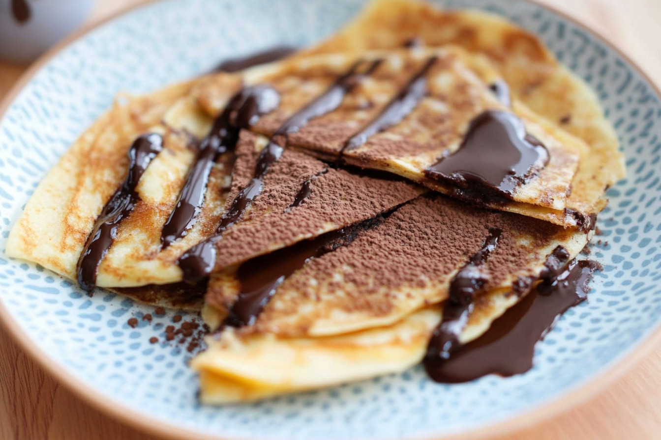 Filloas rellenas de chocolate