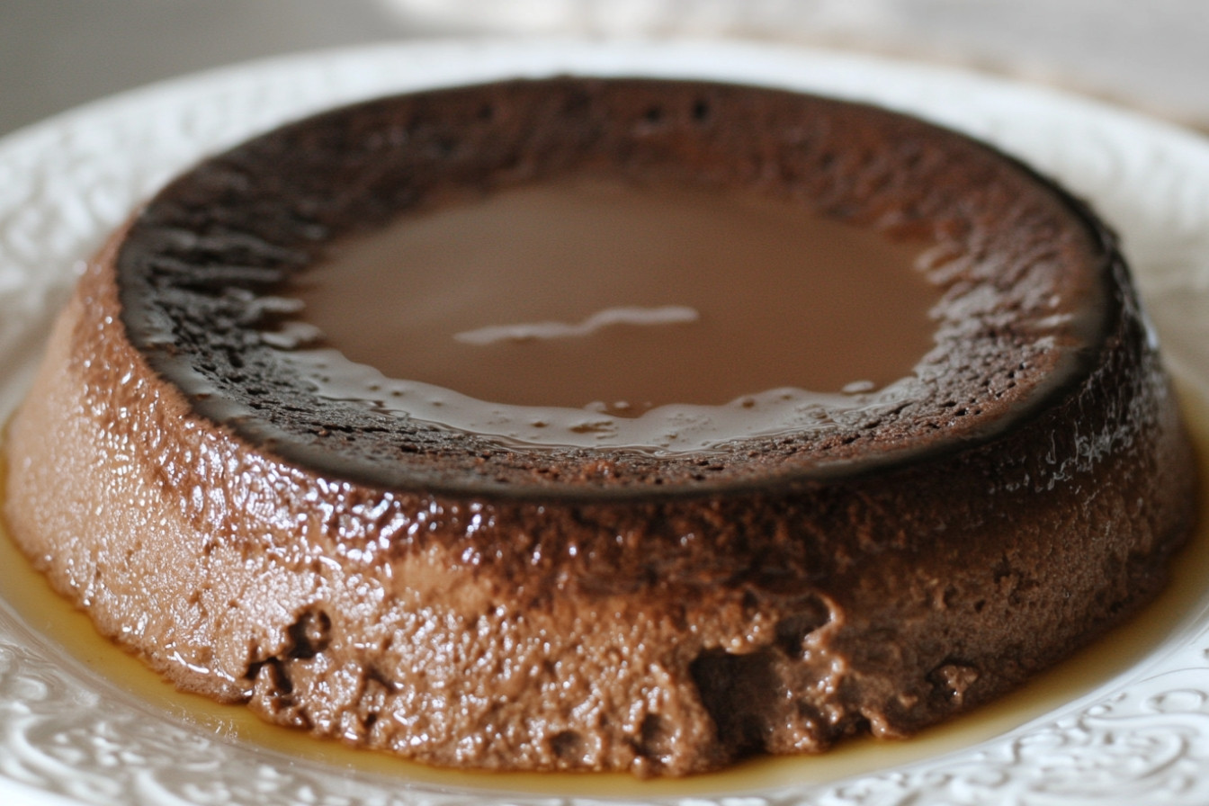 Flan de chocolate casero