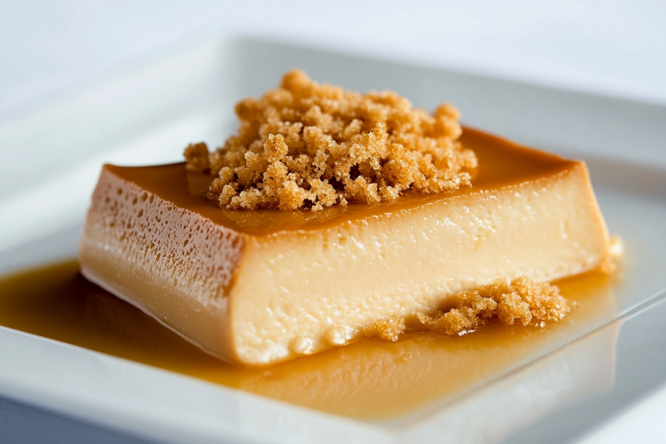 Flan de turrón de Jijona