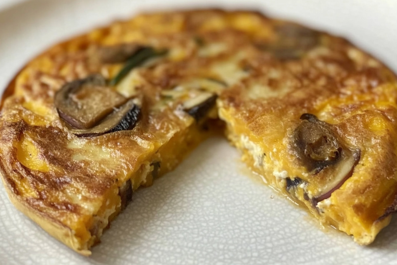 Frittata de calabaza y champiñones