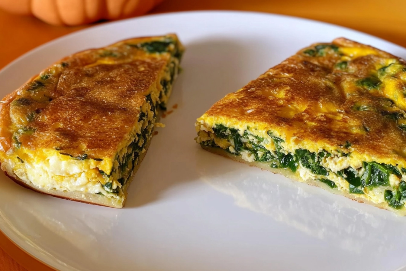 Frittata de espinacas y calabaza