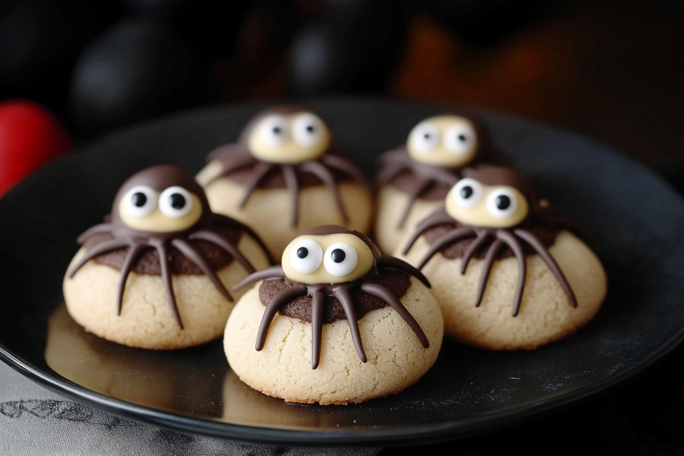 Galletas de araña para Halloween