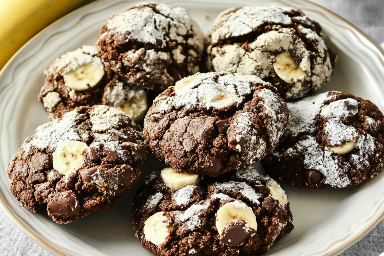 Galletas de chocolate y plátano