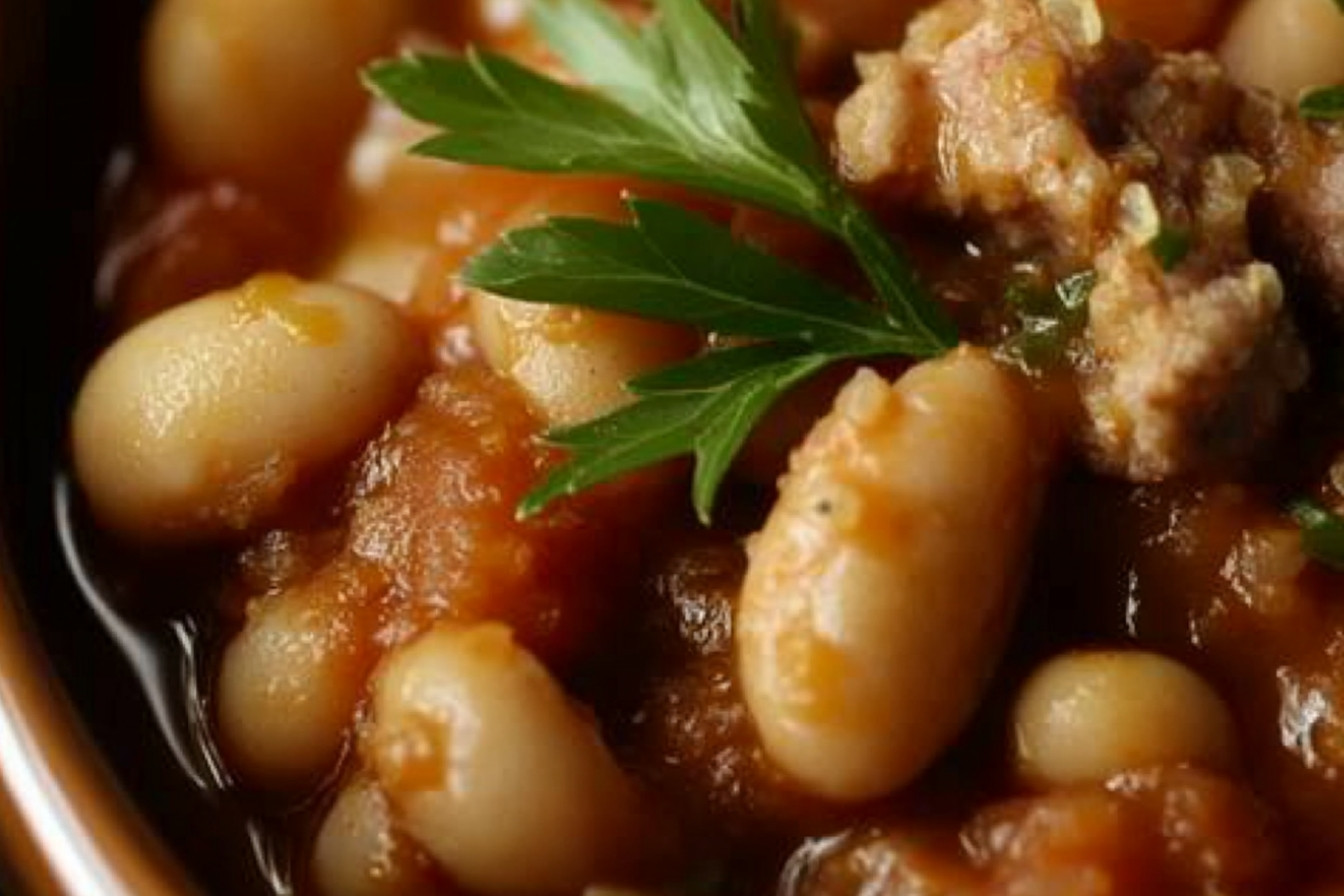 Guiso de salchicha y judías
