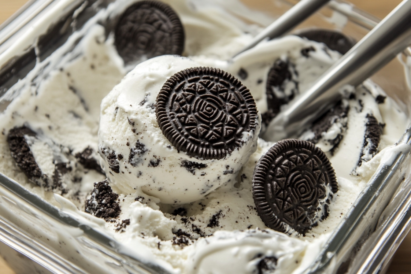 Helado de galletas Oreo