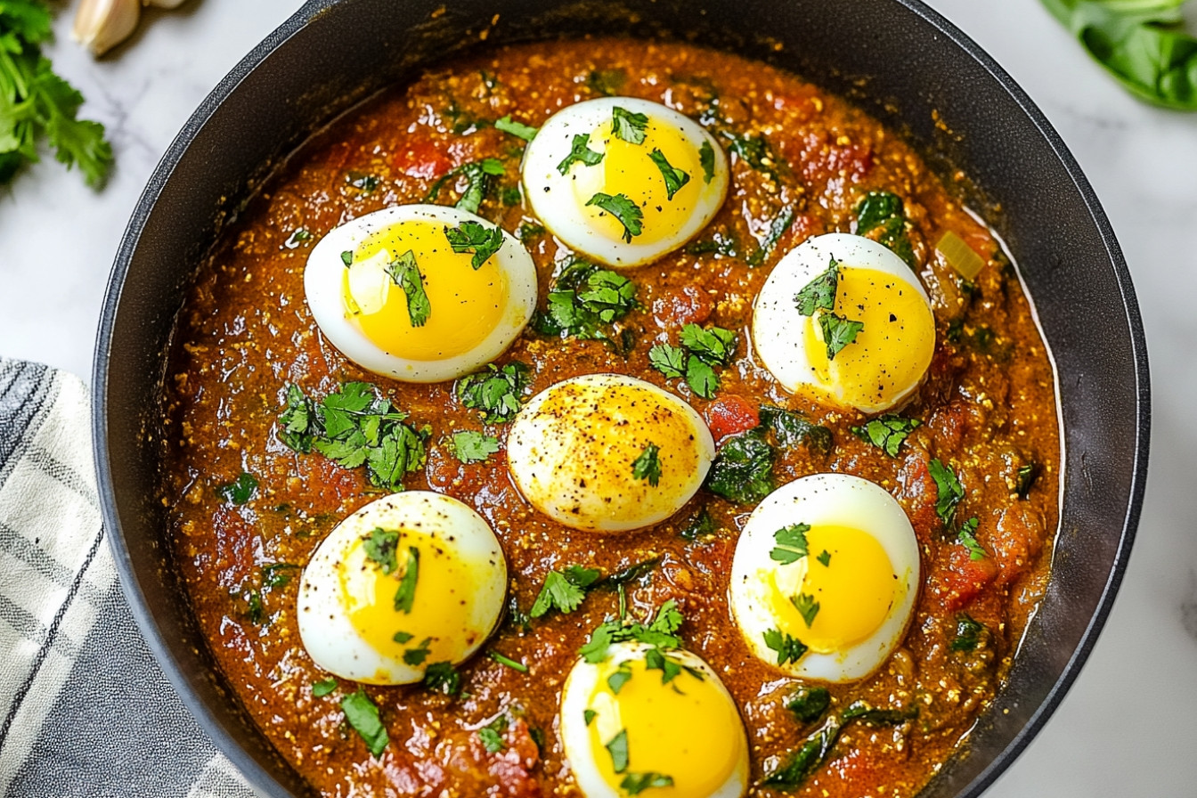 Huevos al curry saludables
