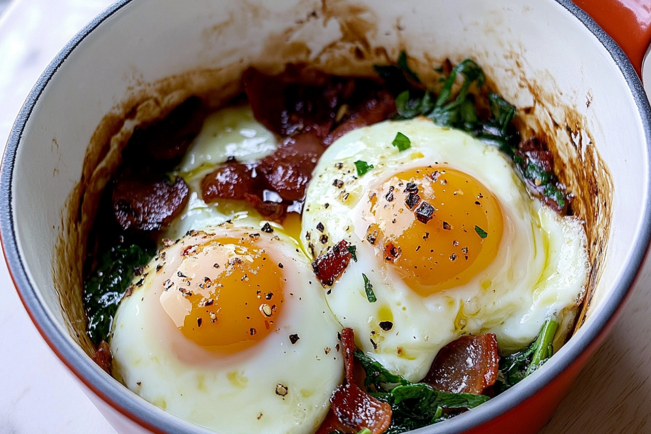 Huevos cocotte al horno