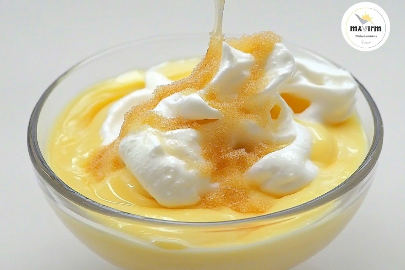 Huevos nevados con crema inglesa