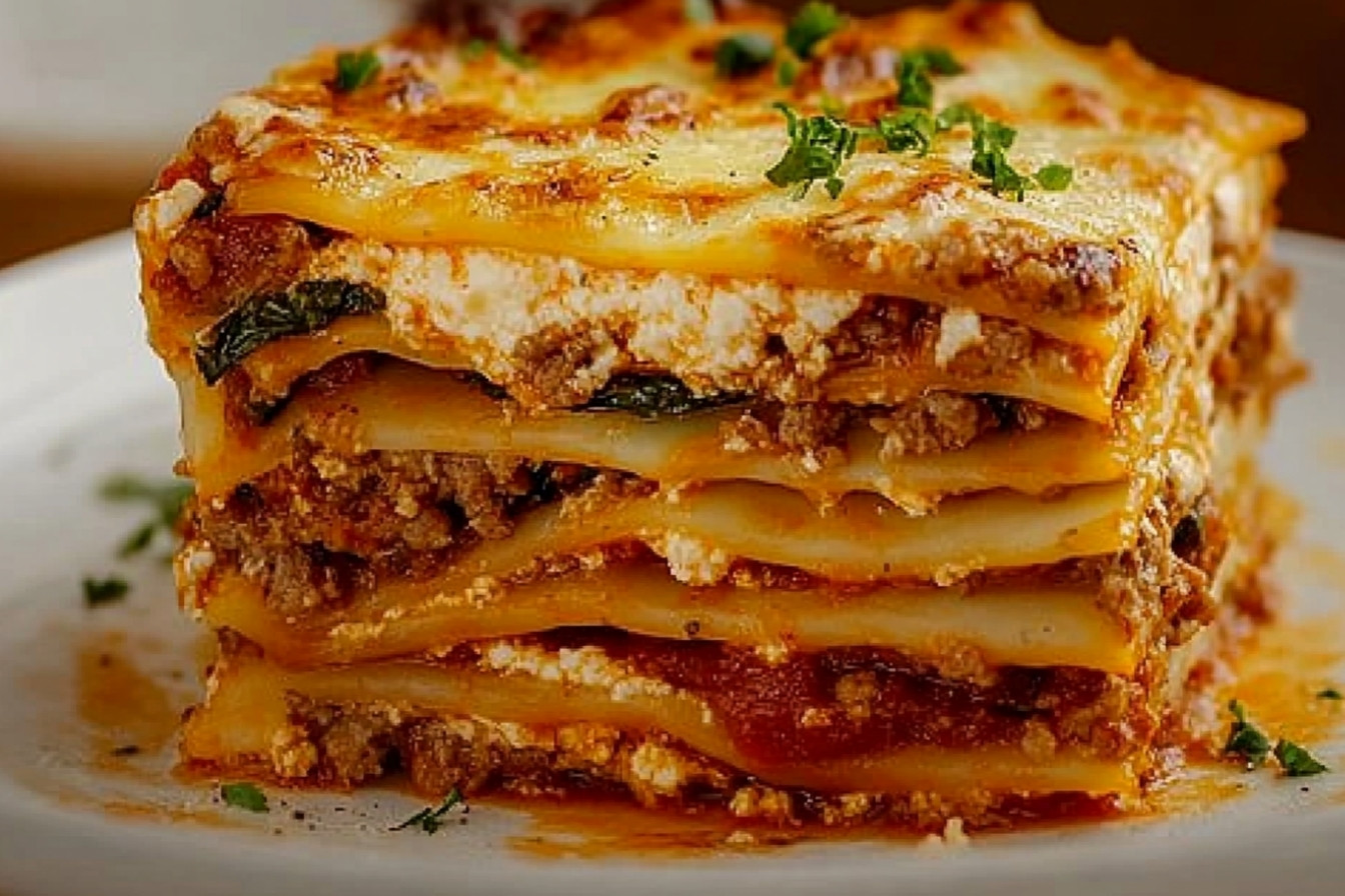 Lasaña de carne y verduras