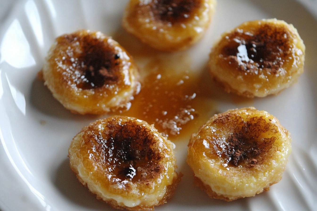 Leche frita caramelizada