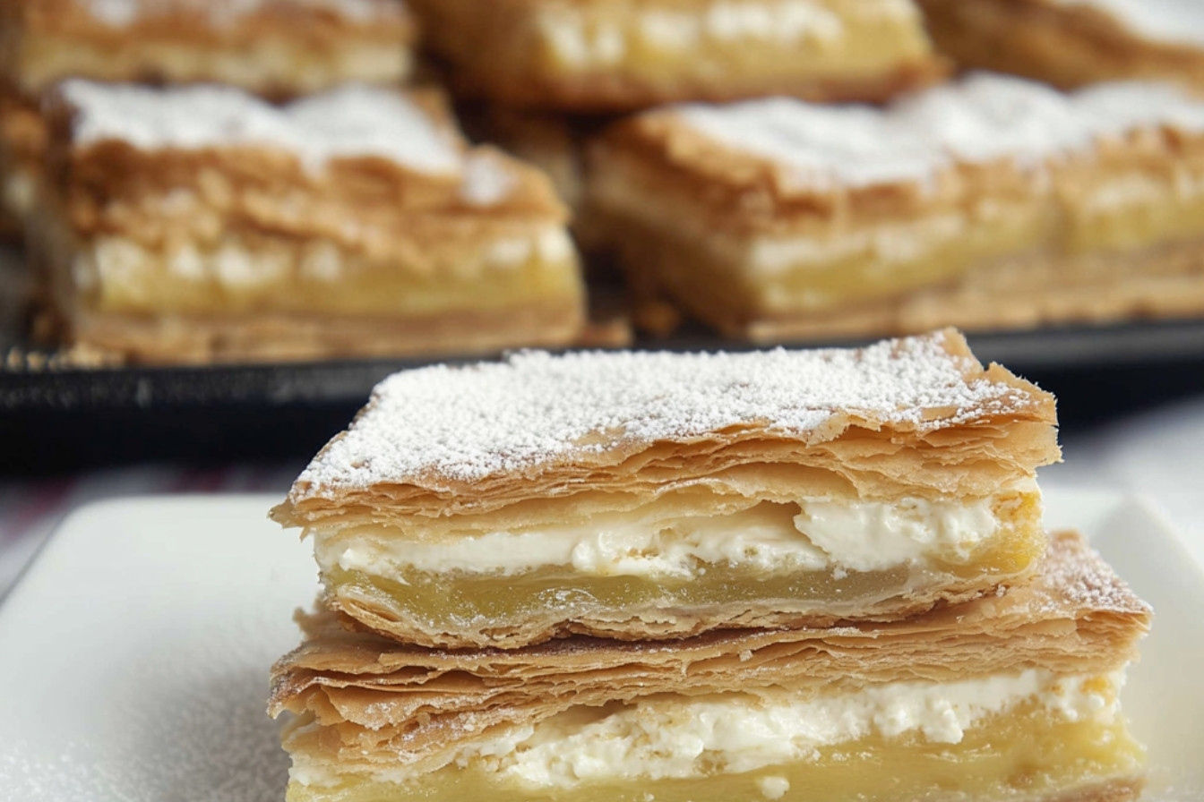 Milhojas de crema pastelera